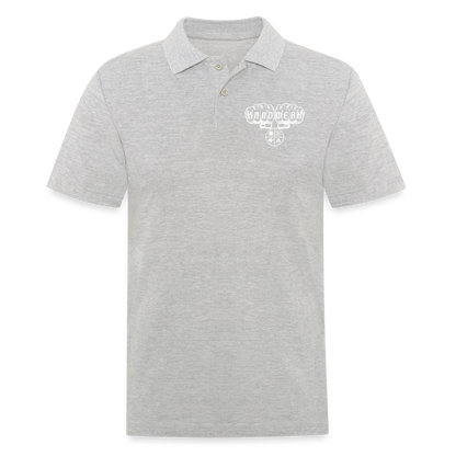 Männer Poloshirt "Isolierer" Grau meliert Männer Poloshirt