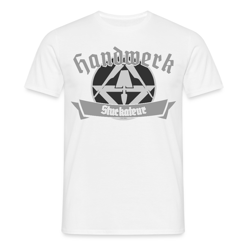 Unisex T-Shirt "Stuckateur" Weiß Männer T-Shirt
