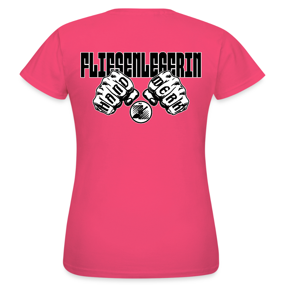 Frauen T-Shirt "Fliesenlegerin" (beidseitig bedruckt) Azalea Frauen T-Shirt
