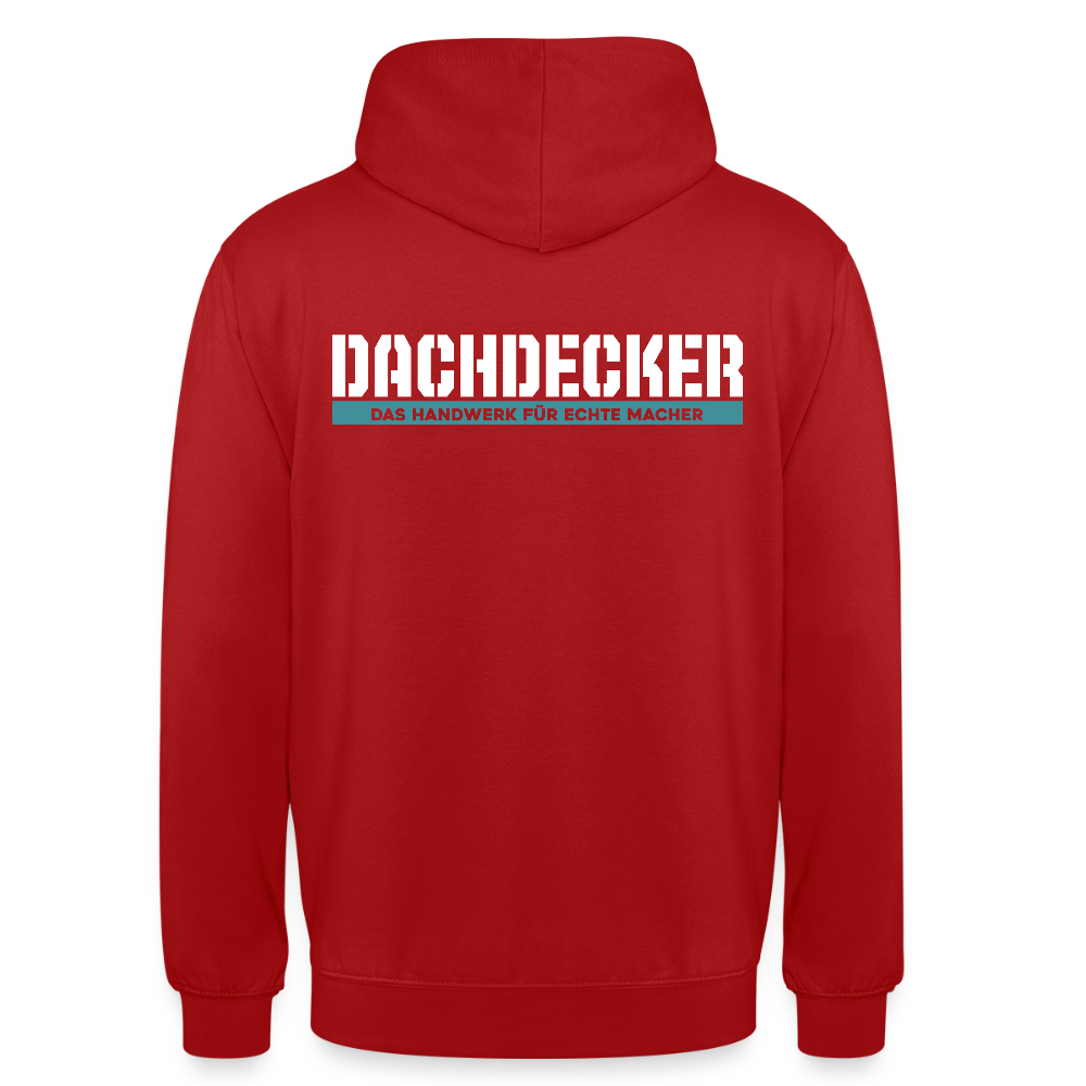 Unisex Hoodie HW-300 | MACHER "Dachdecker" Rot Unisex Hoodie {{ color }}