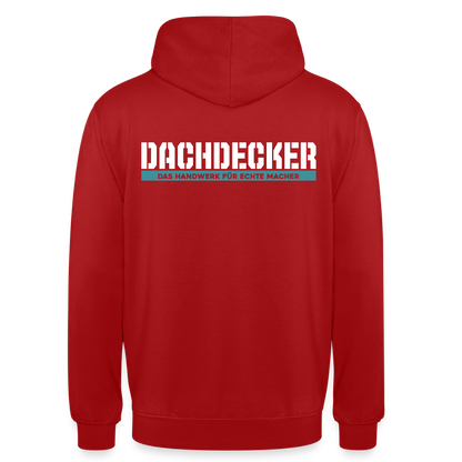 Unisex Hoodie HW-300 | MACHER "Dachdecker" Rot Unisex Hoodie {{ color }}