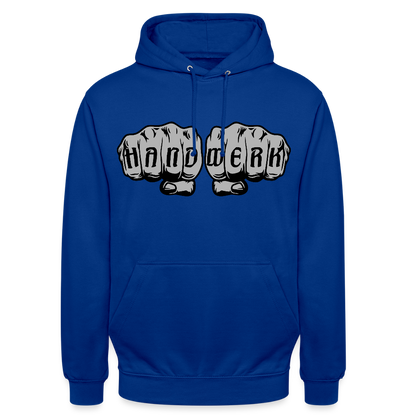 Unisex Hoodie "Handwerk" Royalblau Unisex Hoodie