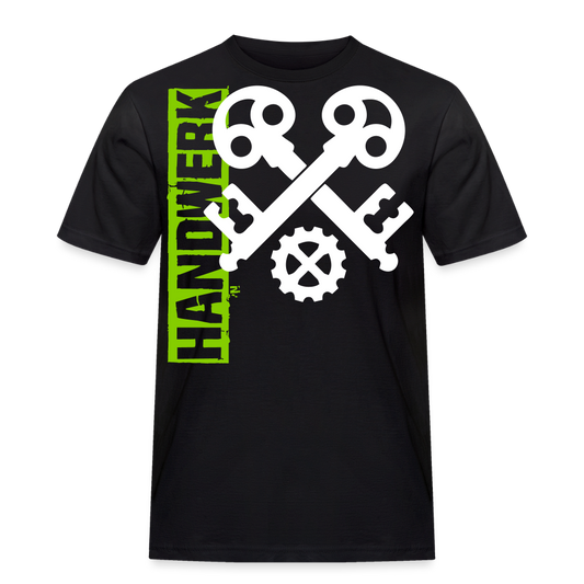 Unisex Workwear T-Shirt "Schlosser" Schwarz Männer Workwear T-Shirt