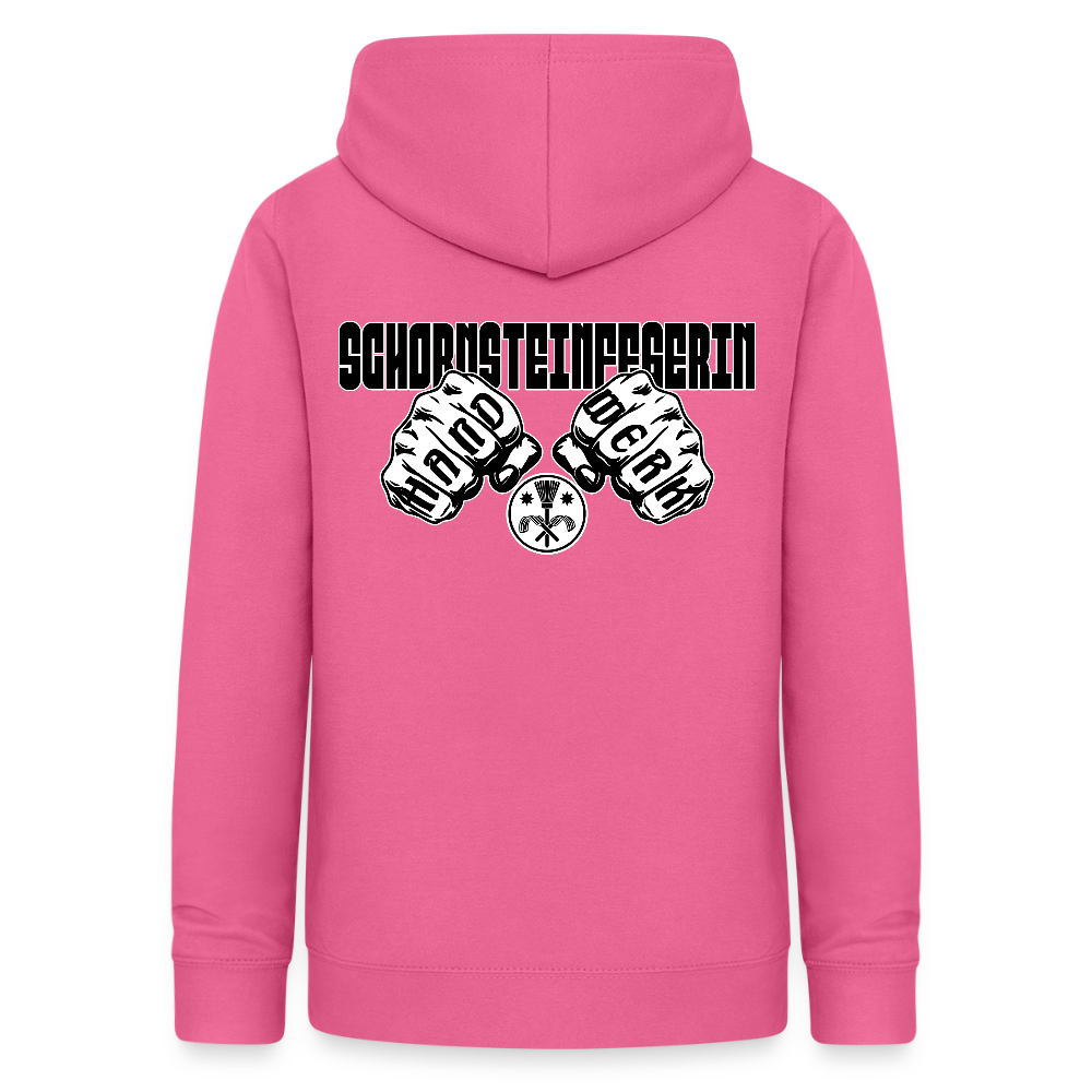 Frauen Hoodie "Schornsteinfegerin" (beidseitig beruckt) Pink Frauen Hoodie