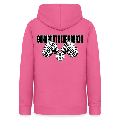 Frauen Hoodie "Schornsteinfegerin" (beidseitig beruckt) Pink Frauen Hoodie