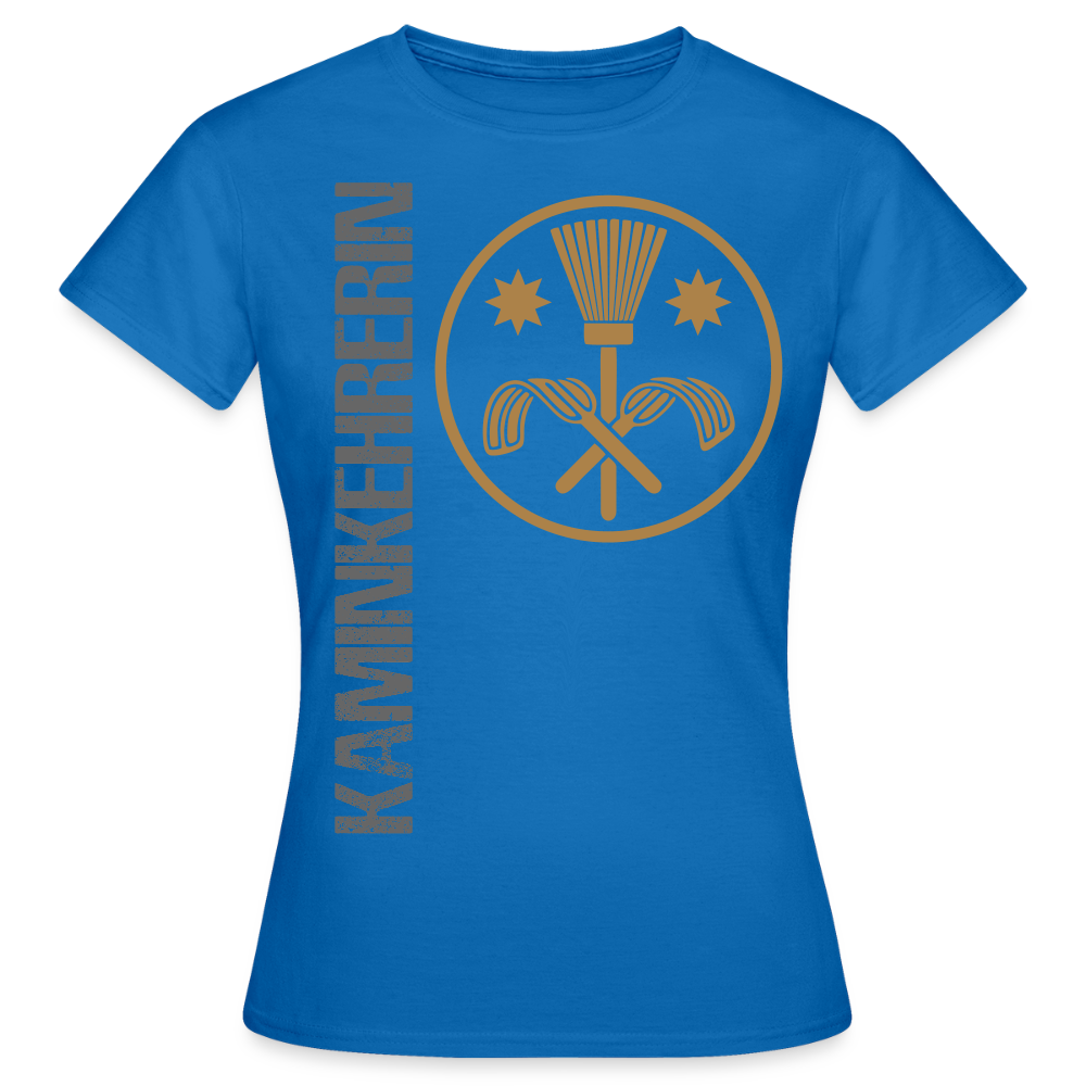 Frauen T-Shirt "Kaminkehrerin" Royalblau Frauen T-Shirt