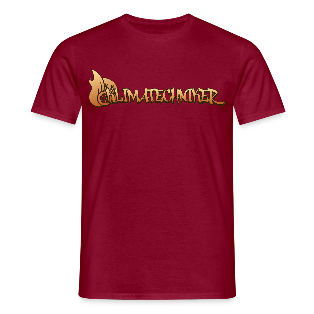 Unisex T-Shirt "Klimatechniker" Ziegelrot Männer T-Shirt