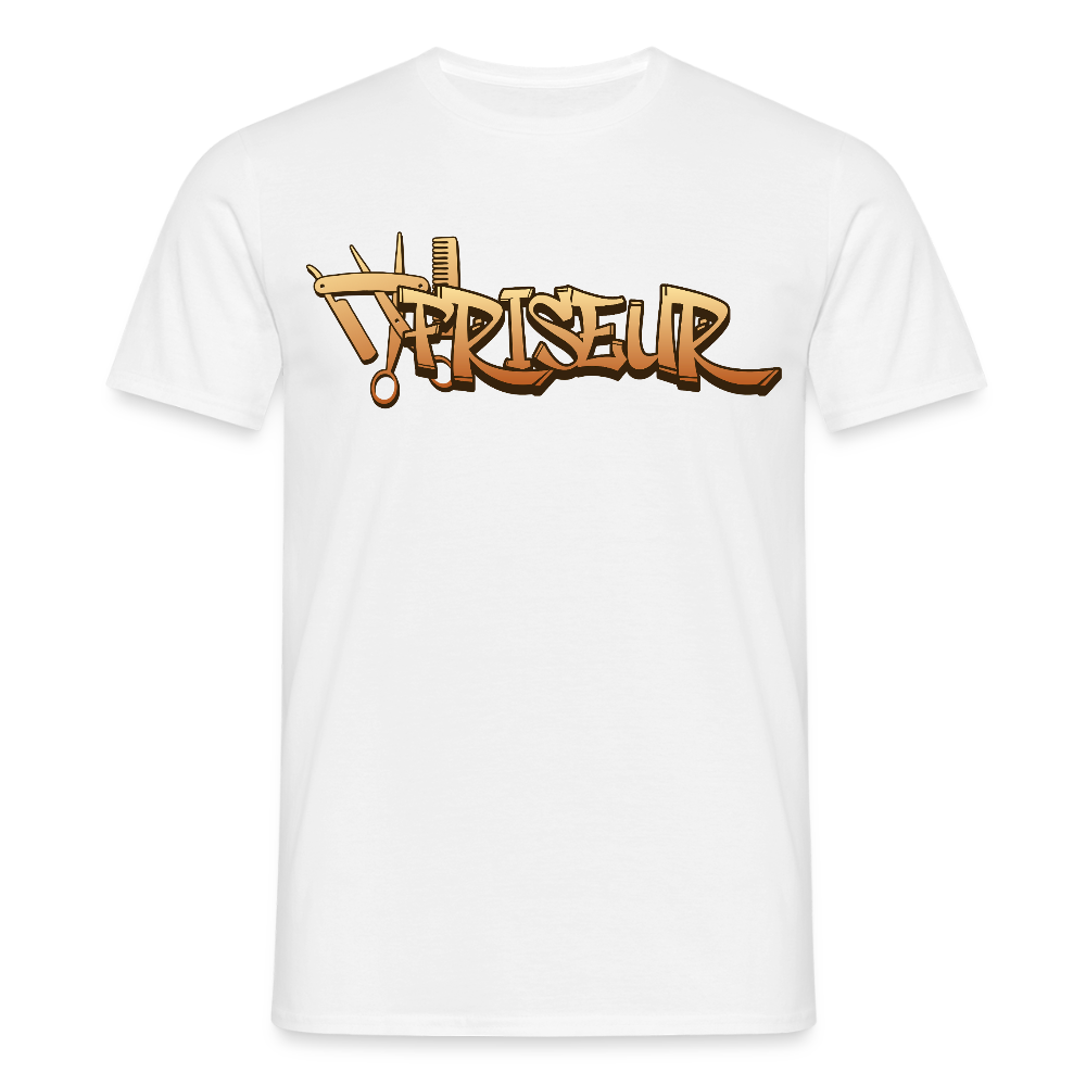 Unisex T-Shirt "Friseur" Weiß Männer T-Shirt