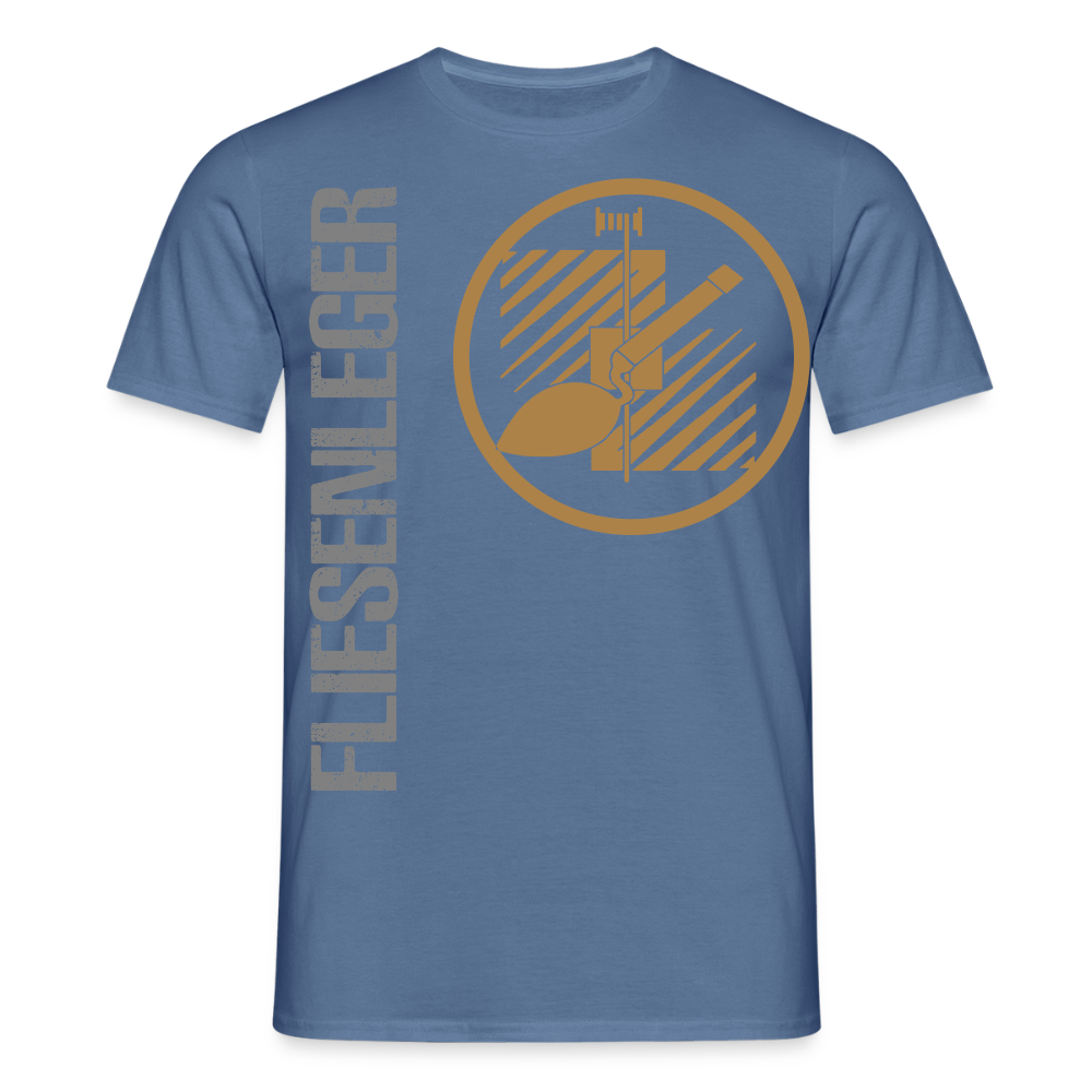 Unisex T-Shirt "Fliesenleger" Taubenblau Männer T-Shirt