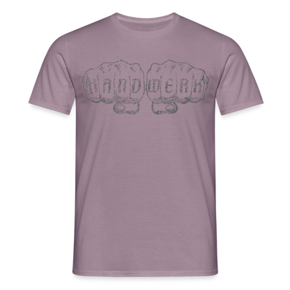 Unisex T-Shirt "Handwerk" Lilagrau Männer T-Shirt