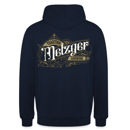 Unisex Hoodie "Metzger" Nostalgie Handwerk Navy Unisex Hoodie