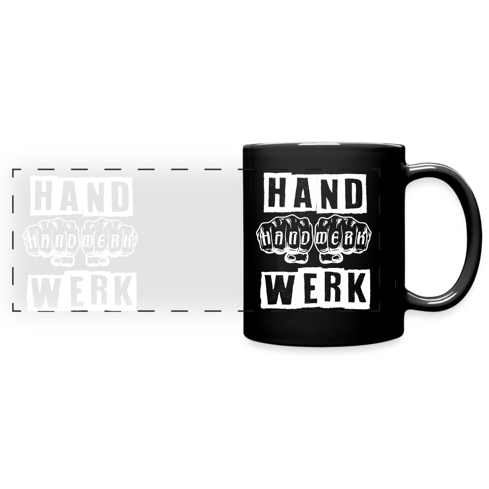 Panoramatasse schwarz "Handwerk Panoramatasse farbig