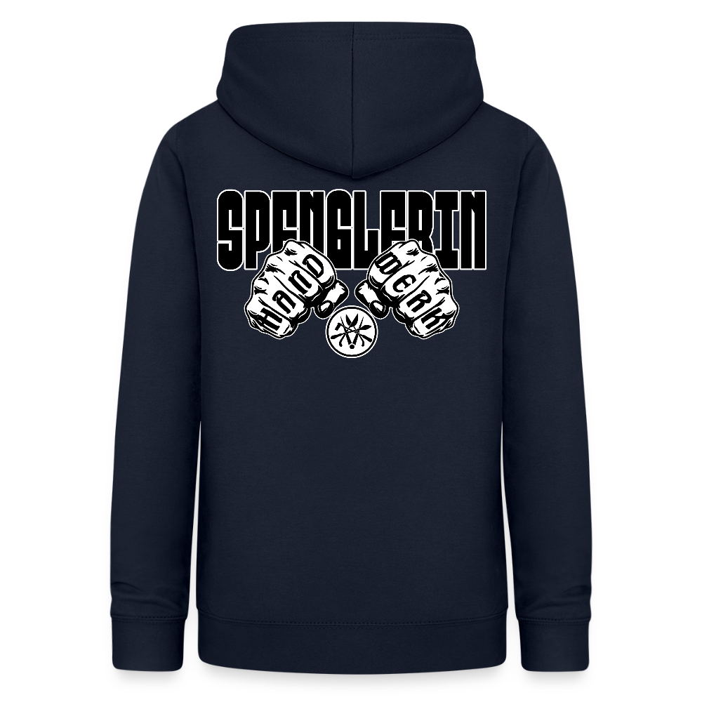 Frauen Hoodie "Spenglerin" (beidseitig beruckt) Navy Frauen Hoodie