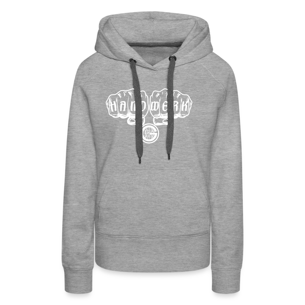 Frauen Premium Hoodie "Gerüstbauer" - Grau meliert