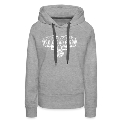 Frauen Premium Hoodie "Gerüstbauer" - Grau meliert