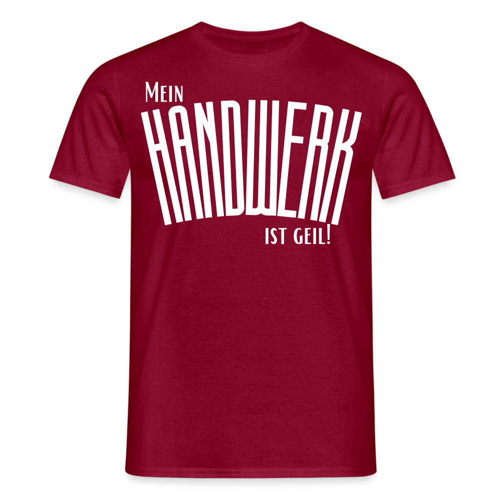 Unisex T-Shirt "Mein Handwerk" Ziegelrot Männer T-Shirt
