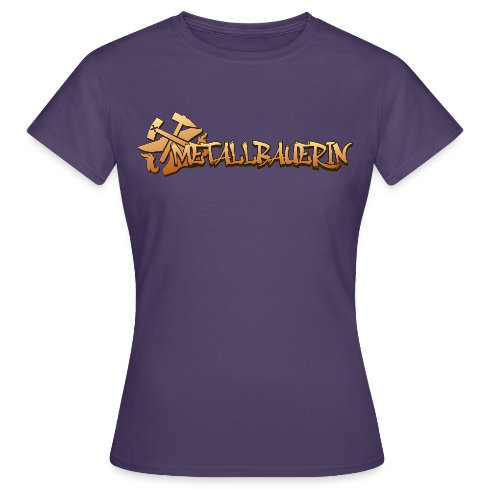 Frauen T-Shirt "Metallbauerin" Dunkellila Frauen T-Shirt