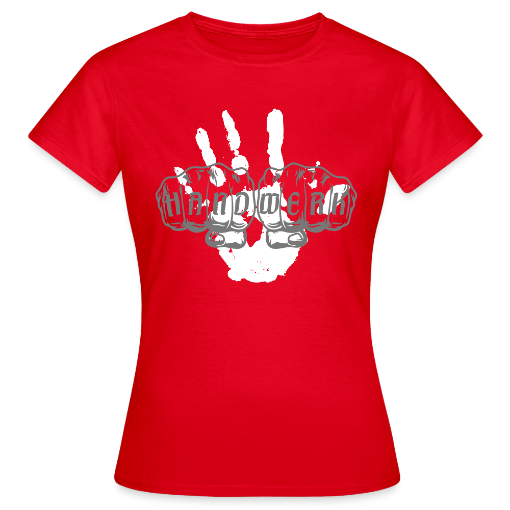 Frauen T-Shirt "Hand" Rot Frauen T-Shirt
