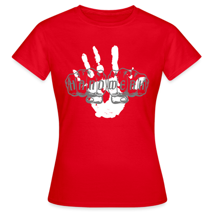Frauen T-Shirt "Hand" Rot Frauen T-Shirt