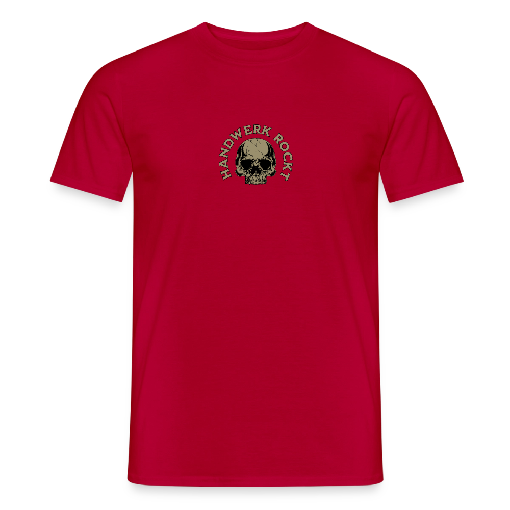 Unisex T-Shirt "Handwerk-Rockt" von Spreadconnect, beidseitig bedruckt, mit handwerklichem Design, für Männer und Frauen.