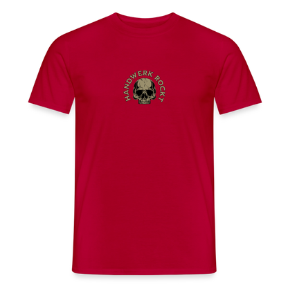 Unisex T-Shirt "Handwerk-Rockt" von Spreadconnect, beidseitig bedruckt, mit handwerklichem Design, für Männer und Frauen.