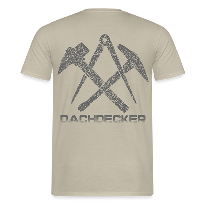 Unisex T-Shirt "Dachdecker" Sandbeige Männer T-Shirt