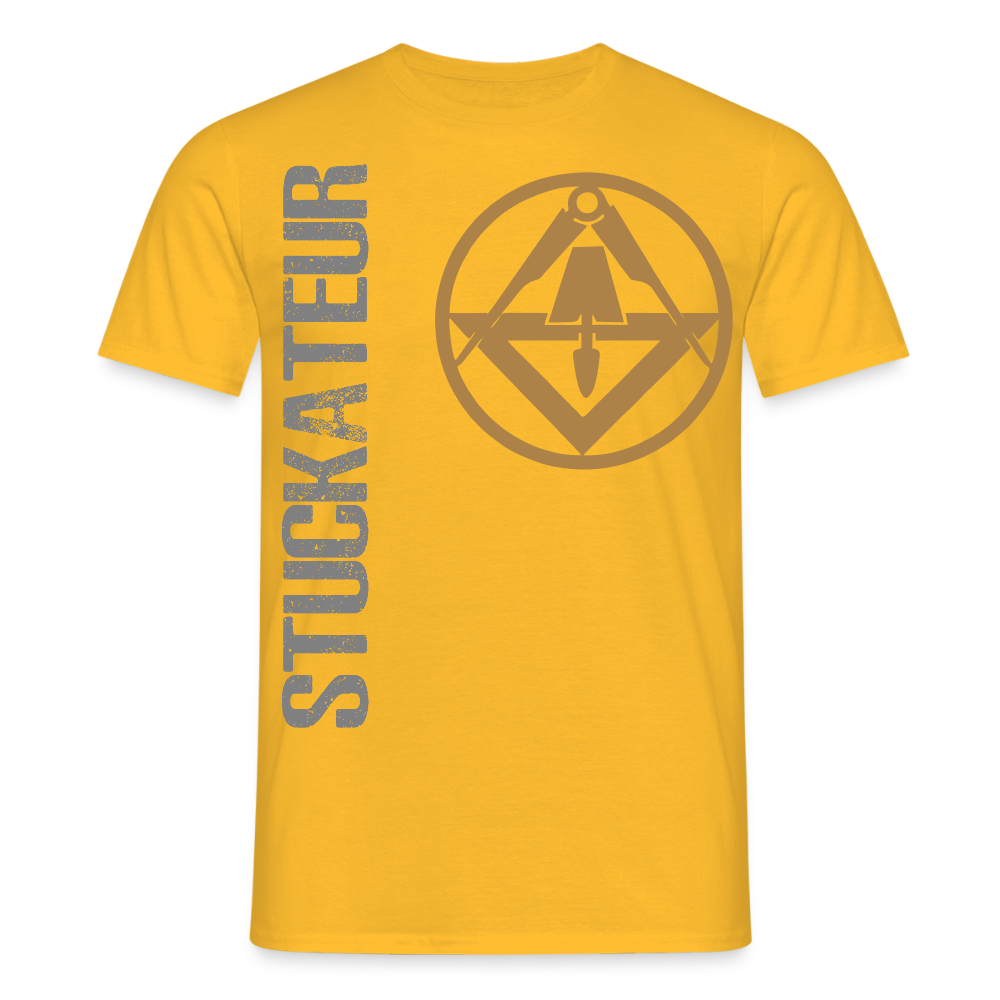 Unisex T-Shirt "Stuckateur" Gelb Männer T-Shirt