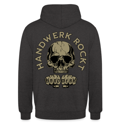 Unisex Hoodie "Handwerk-Rockt" (beidseitig bedruckt) - Anthrazit