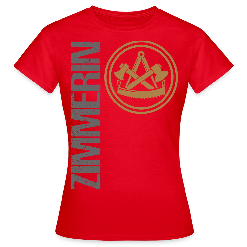 Frauen T-Shirt "Zimmerin" Rot Frauen T-Shirt