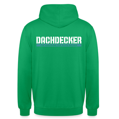 Unisex Hoodie HW-300 | MACHER "Dachdecker" Kelly Green Unisex Hoodie {{ color }}