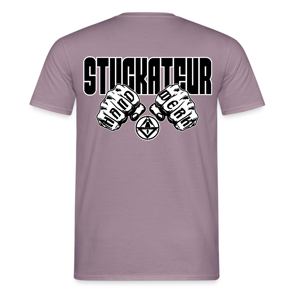 Unisex T-Shirt "Stuckateur" Lilagrau Männer T-Shirt