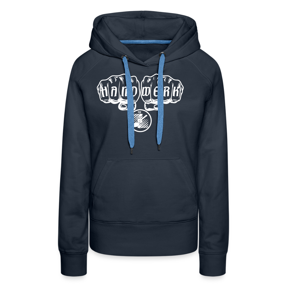 Frauen Premium Hoodie "Fliesenleger" Navy Frauen Premium Hoodie