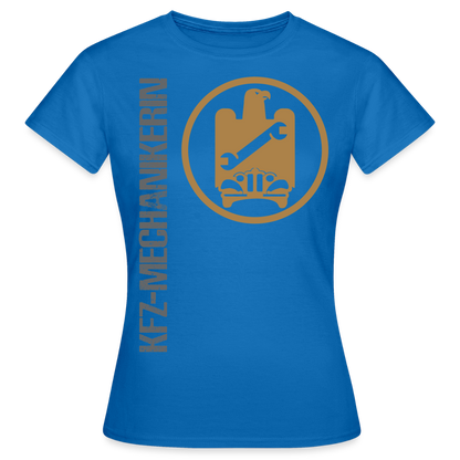 Frauen T-Shirt "KFZ-Mechanikerin" Royalblau Frauen T-Shirt