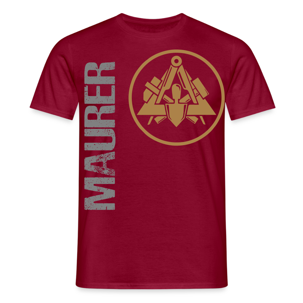 Unisex T-Shirt "Maurer" Ziegelrot Männer T-Shirt