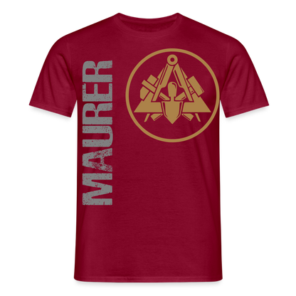 Unisex T-Shirt "Maurer" Ziegelrot Männer T-Shirt