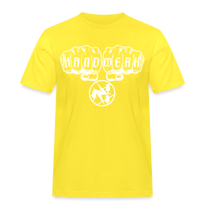 Männer Workwear T-Shirt "Elektriker" Gelb Männer Workwear T-Shirt