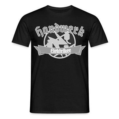 Unisex T-Shirt "Elektriker" Schwarz Männer T-Shirt