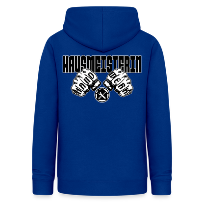 Frauen Hoodie "Hausmeisterin" (beidseitig beruckt) Royalblau Frauen Hoodie