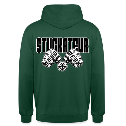 Unisex Hoodie "Stuckateur" (beidseitig bedruckt) Flaschengrün Unisex Hoodie