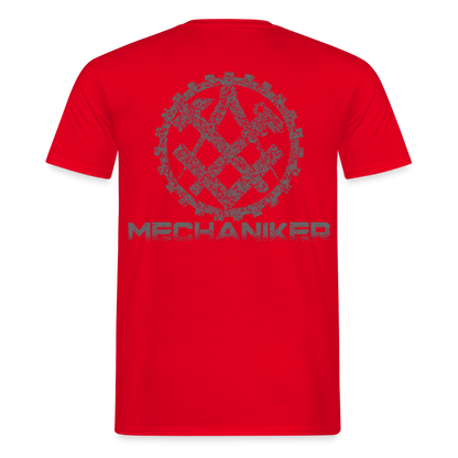 Unisex T-Shirt "Mechaniker" Rot Männer T-Shirt