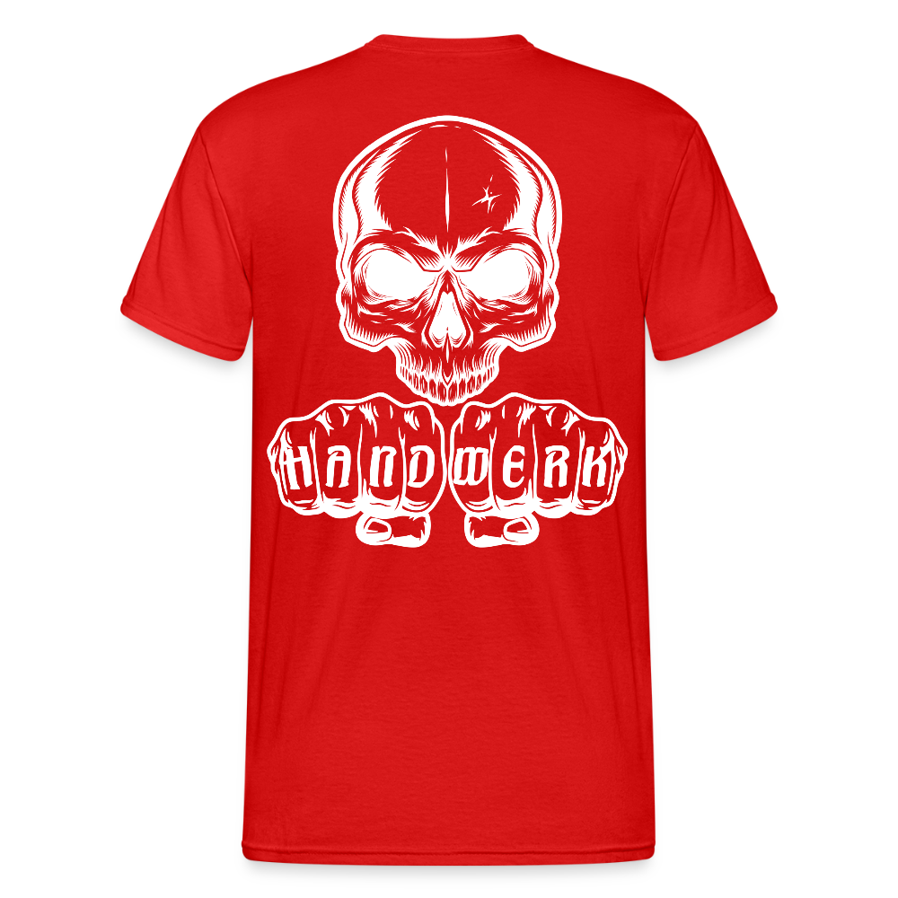 Unisex Heavy T-Shirt "Skull" (beidseitig bedruckt) Rot Männer Gildan Heavy T-Shirt