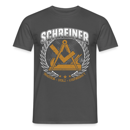 Unisex Schreiner T-Shirt von Spreadconnect, bequemes Männer T-Shirt mit traditionellem Design, sichtbare Schrift und Logo auf der Vorderseite.