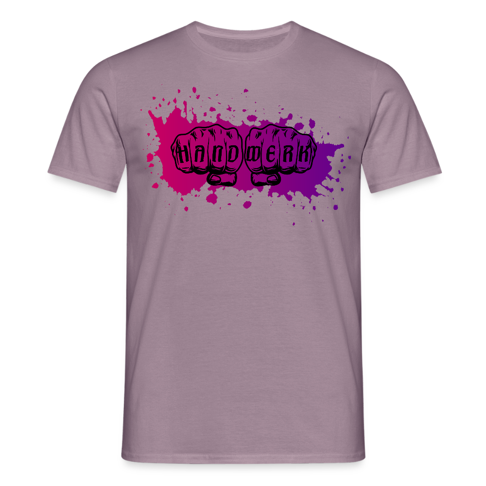 Unisex T-Shirt "Splash-Violett" Lilagrau Männer T-Shirt