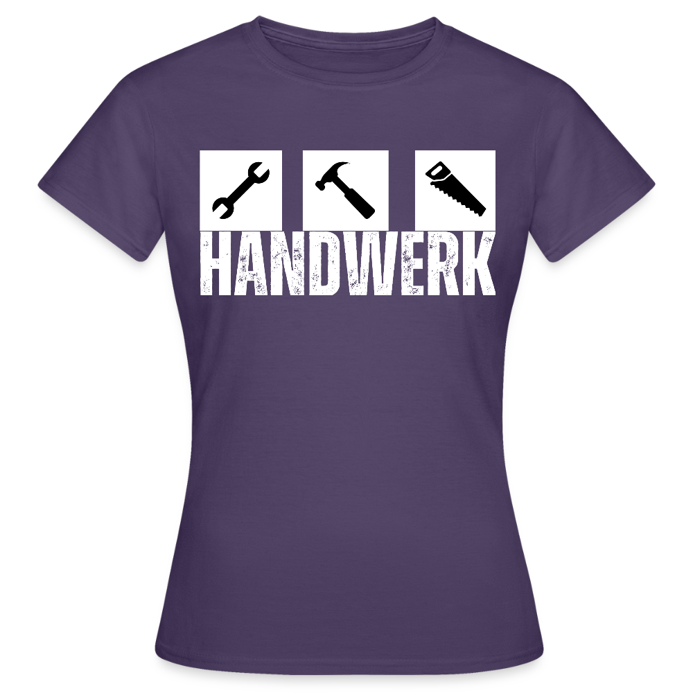 Frauen T-Shirt "Werkzeug" Dunkellila Frauen T-Shirt