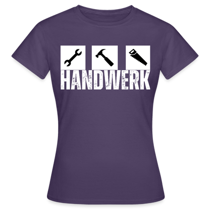 Frauen T-Shirt "Werkzeug" Dunkellila Frauen T-Shirt