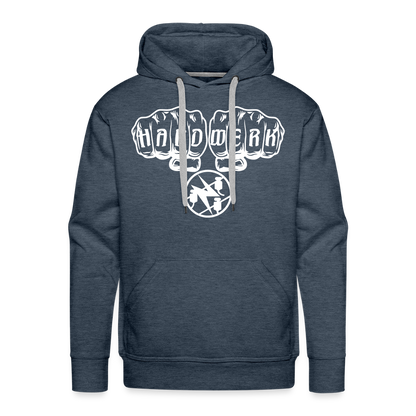 Männer Premium Hoodie "Elektriker" Jeansblau Männer Premium Hoodie