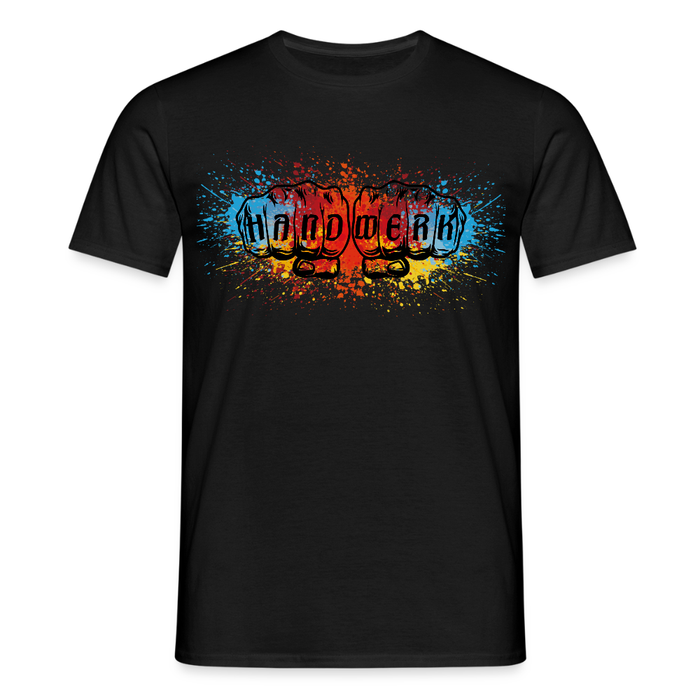 Unisex T-Shirt "Splash-Color" Schwarz Männer T-Shirt