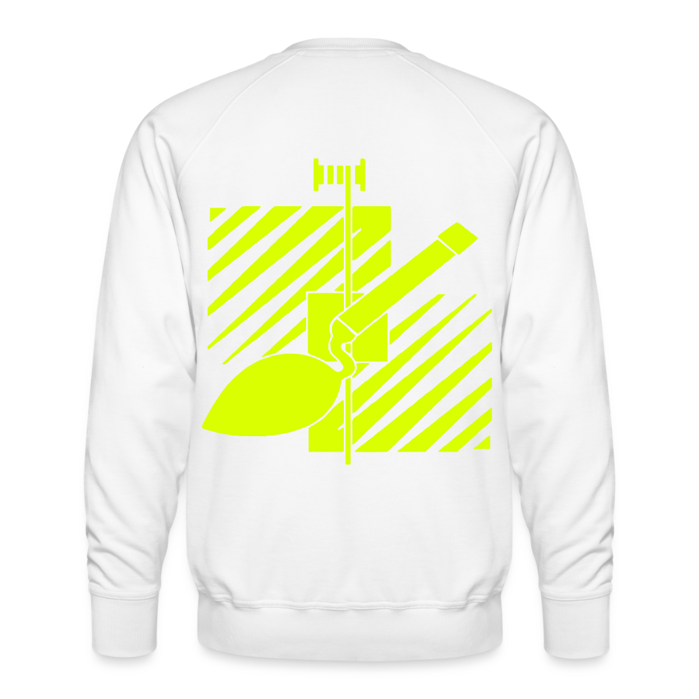 Unisex Premium Pullover "Fliesenleger" neongelb Männer Premium Pullover