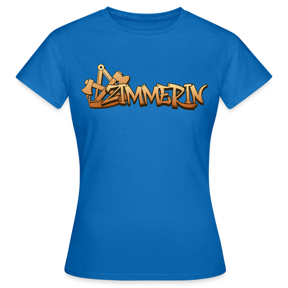 Frauen T-Shirt "Zimmerin" Royalblau Frauen T-Shirt