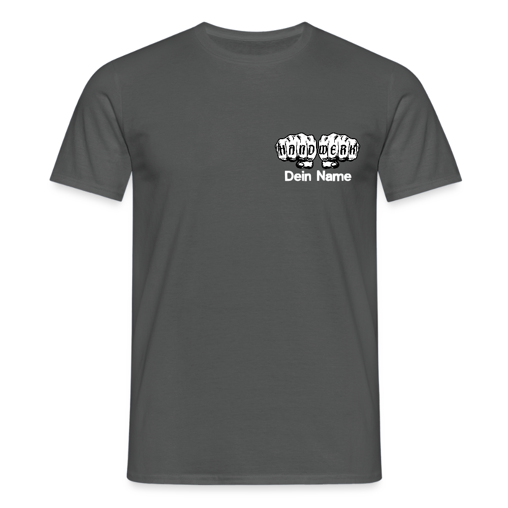 Unisex T-Shirt "Handwerk" personalisiert - Anthrazit